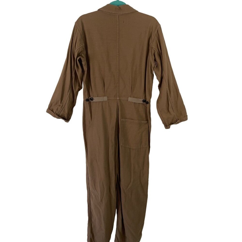 Madewell As Ever Womens Overall Size Medium Brown Coverall Pockets Pure Cotton - Picture 2 of 10